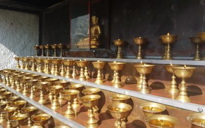 Butter Lamps and a Mountain